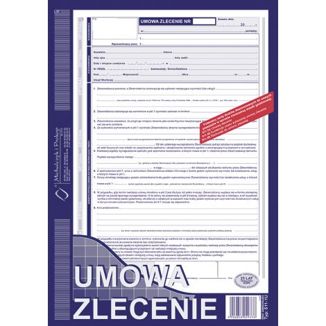 Druk MiP Umowa Zlecenie A4/40
